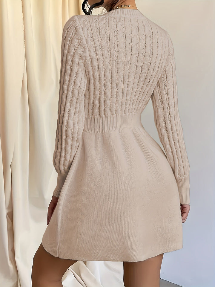 Damen Strickkleid Mini für den Herbst (8)
