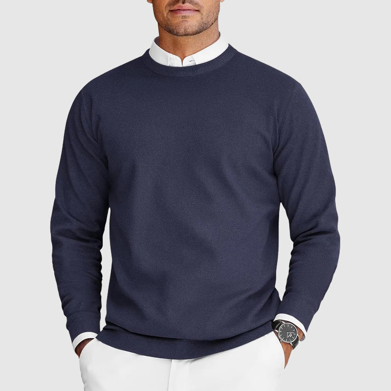Damen Strickpullover Lang für elegante Schichten in Blau