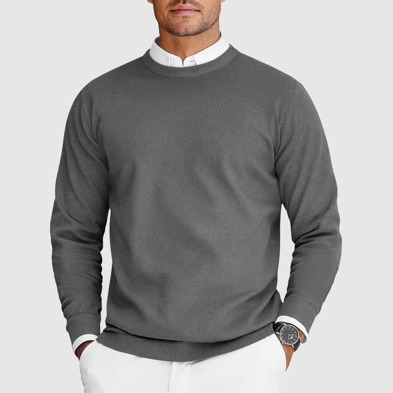 Damen Strickpullover Lang für elegante Schichten in Grau