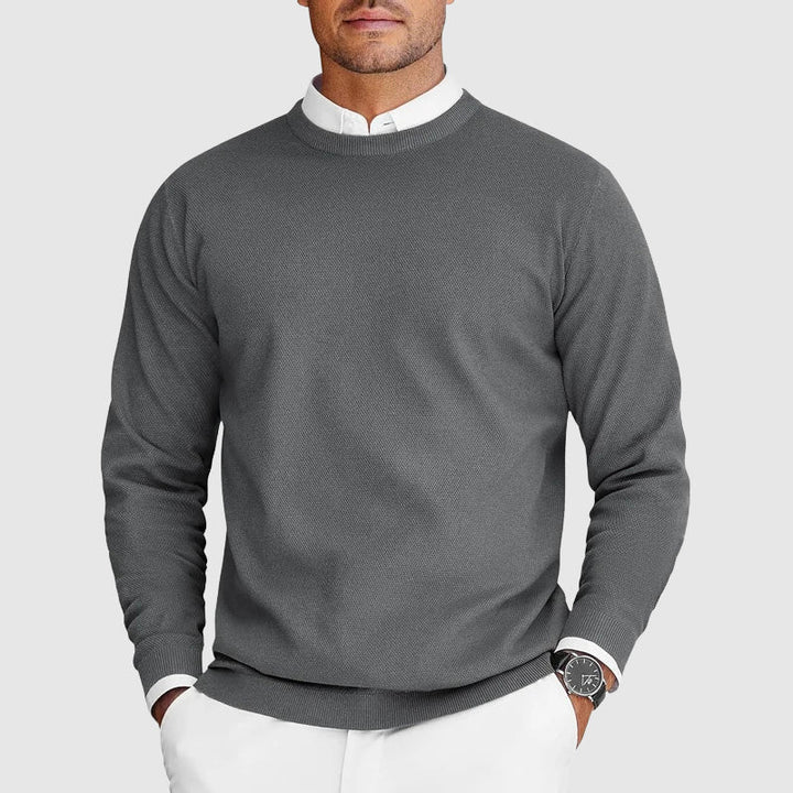 Damen Strickpullover Lang für elegante Schichten in Grau
