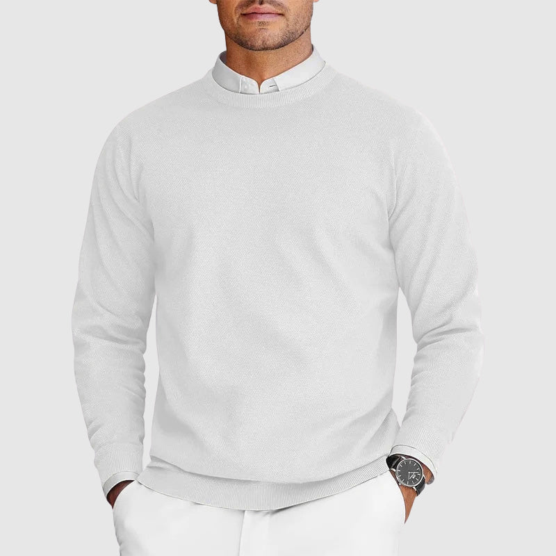 Damen Strickpullover Lang für elegante Schichten in Weiß