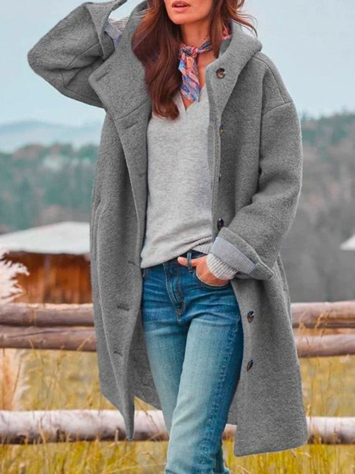 Damen Strukturierte Jacke für den Herbst in Grau