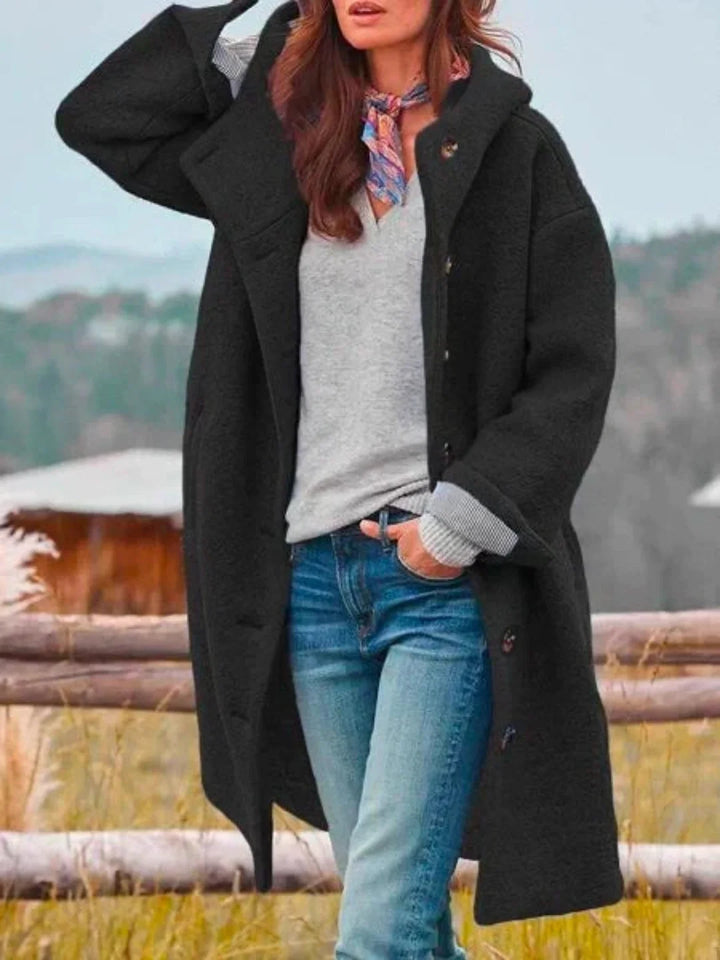 Damen Strukturierte Jacke für den Herbst in Schwarz