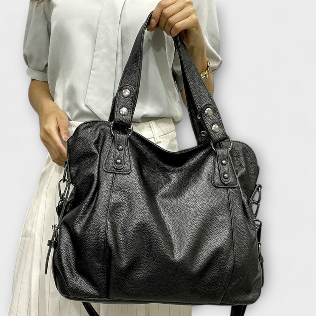 Damen Strukturierte Schultertasche im Hobo-Stil (4)