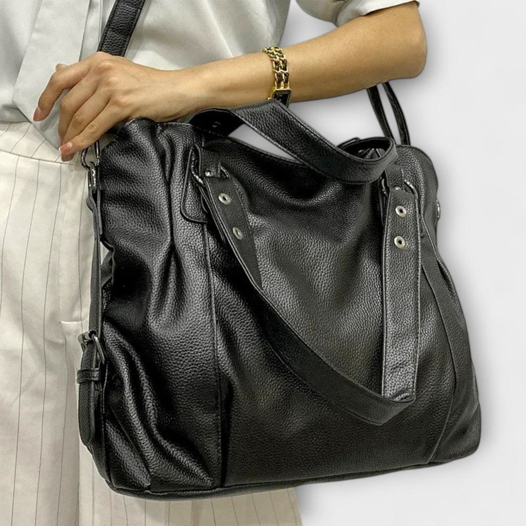 Damen Strukturierte Schultertasche im Hobo-Stil (5)