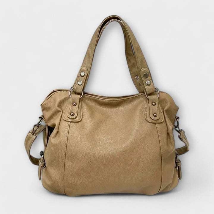 Damen Strukturierte Schultertasche im Hobo-Stil in Khaki