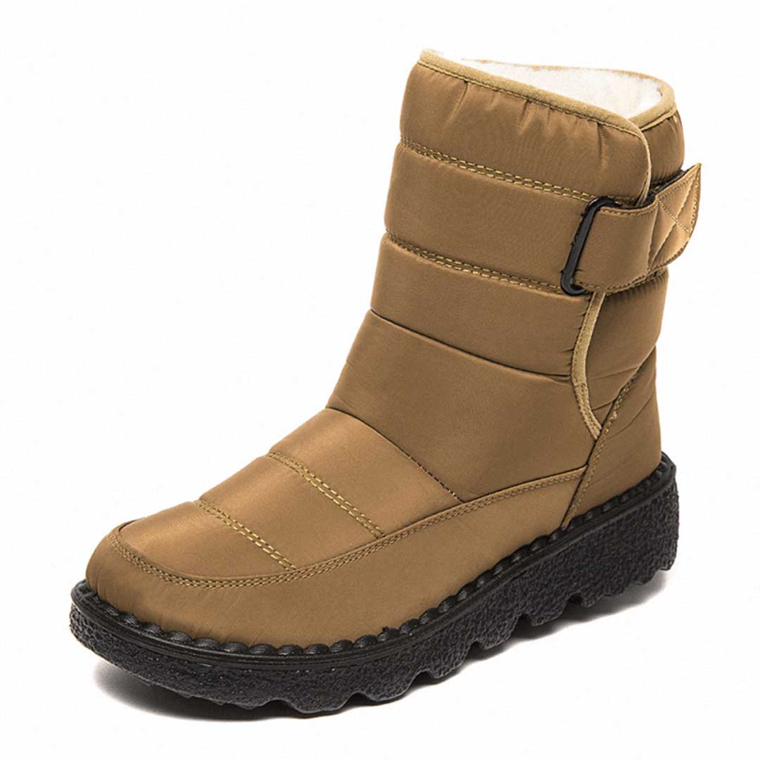 Damen Thermostiefel wasserdicht für den Herbst in Khaki