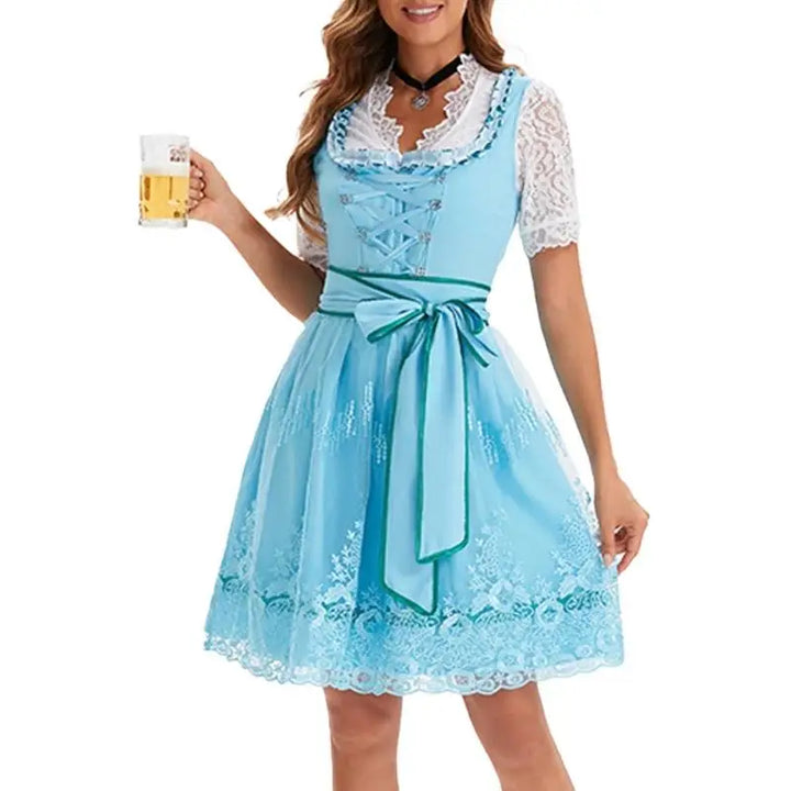 Damen Trachten-Dirndl mit Bluse zum Oktoberfest in 755346 Green