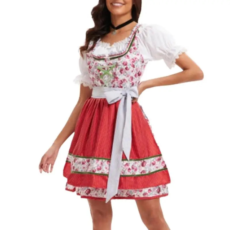 Damen Trachten-Dirndl mit Bluse zum Oktoberfest in 8002