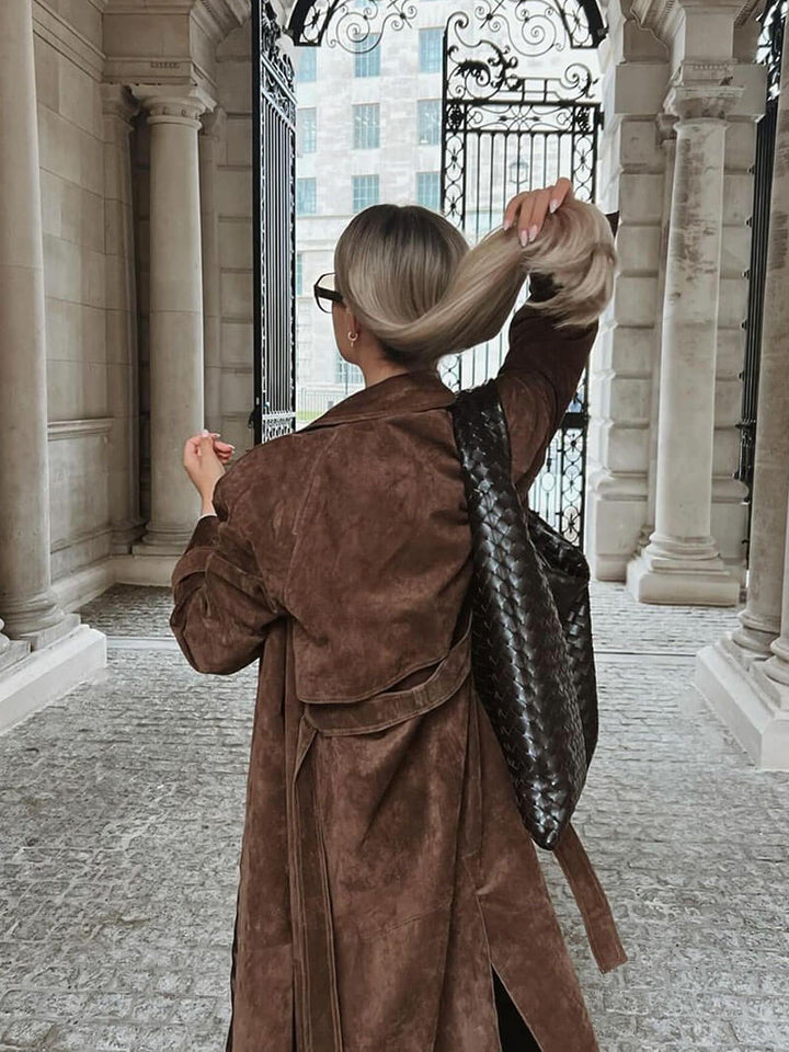 Damen Trenchcoat im klassischen Stil (4)