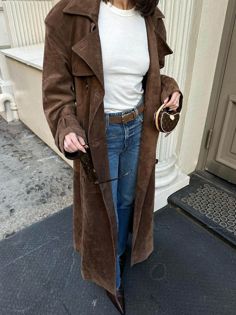 Damen Trenchcoat im klassischen Stil (6)