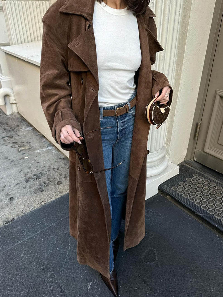 Damen Trenchcoat im klassischen Stil (6)