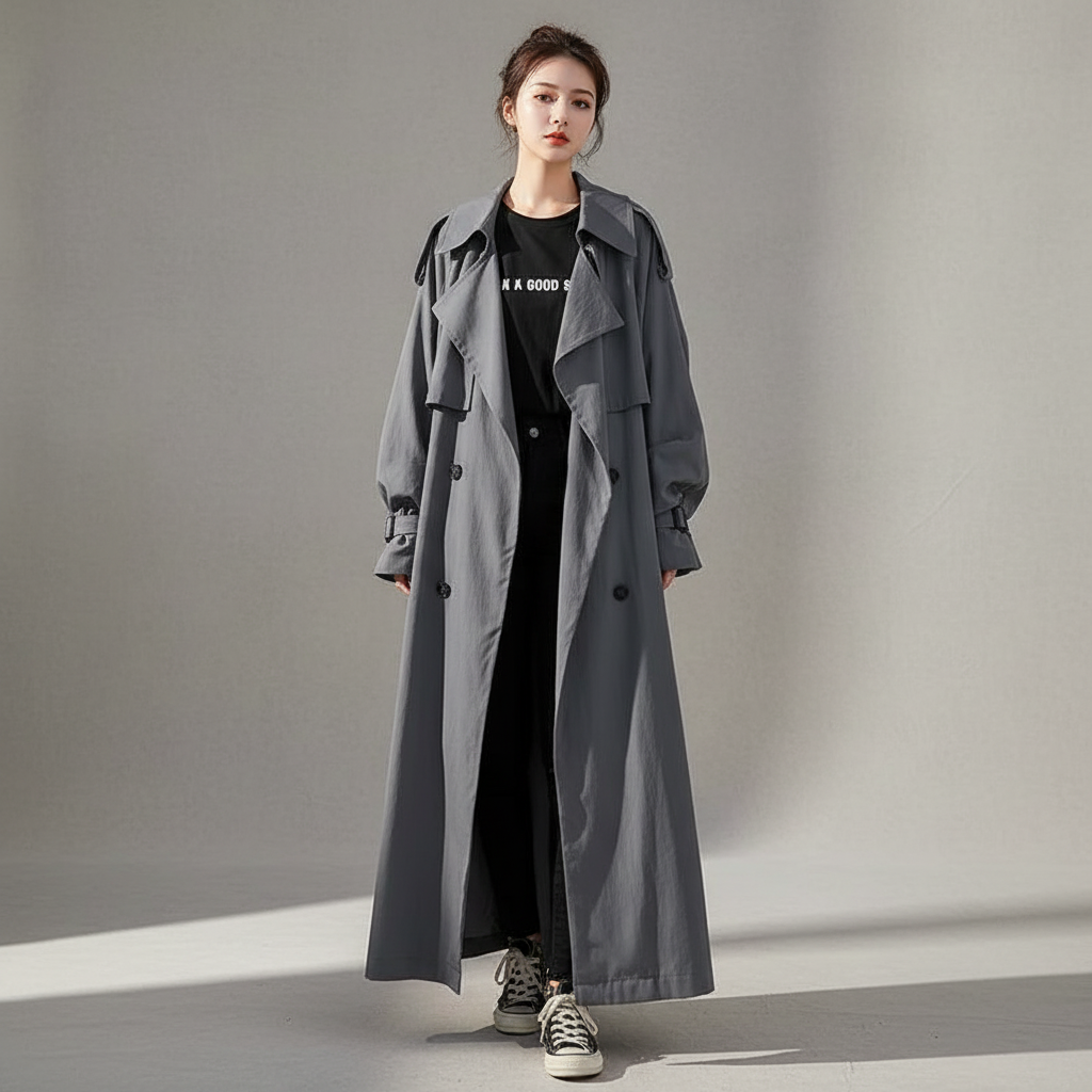 Damen Trenchcoat im Oversized Schnitt