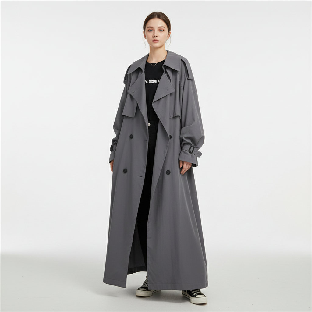 Damen Trenchcoat im Oversized Schnitt (2)