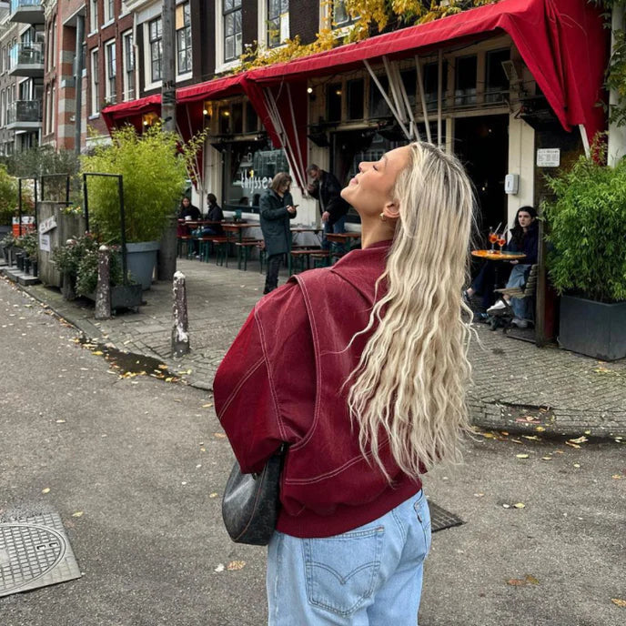 Damen Trendige Oversized Jacke (11)