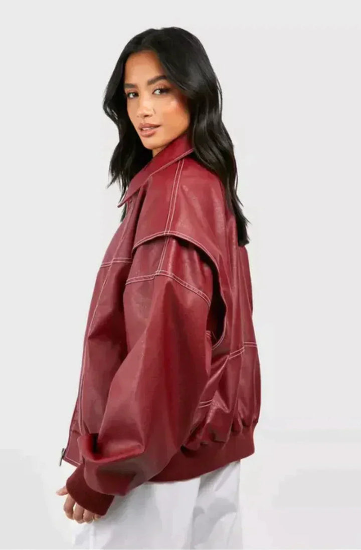 Damen Trendige Oversized Jacke (6)