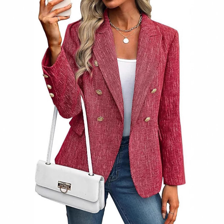 Damen Tweed Blazer elegant und vielseitig (7)