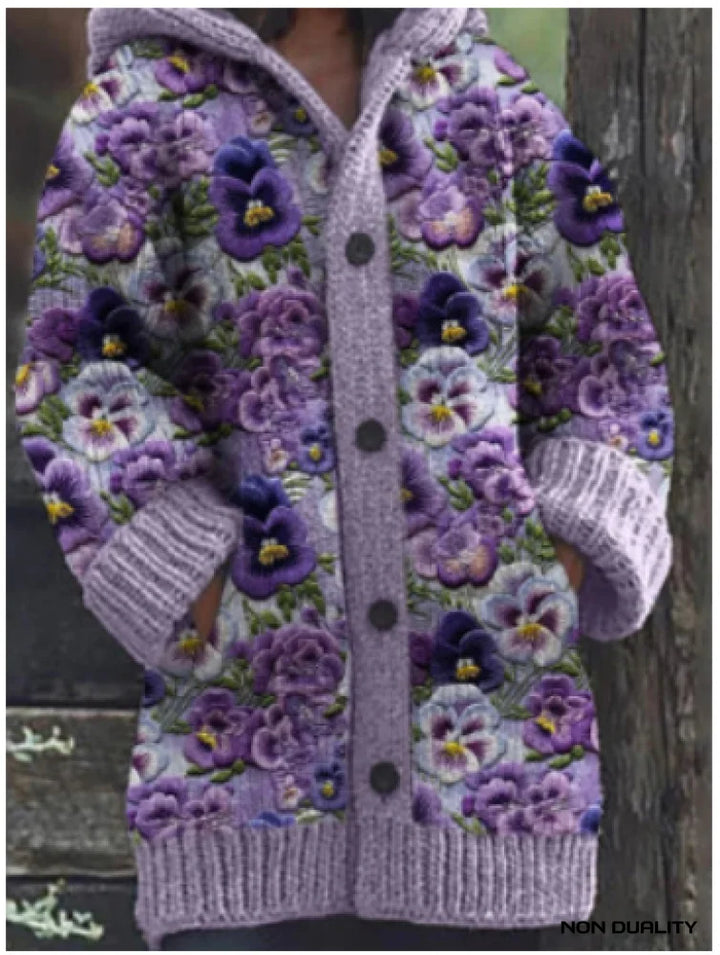 Damen Übergroße Kuschelige Strickjacke im Katzendesign in Entwurf 5