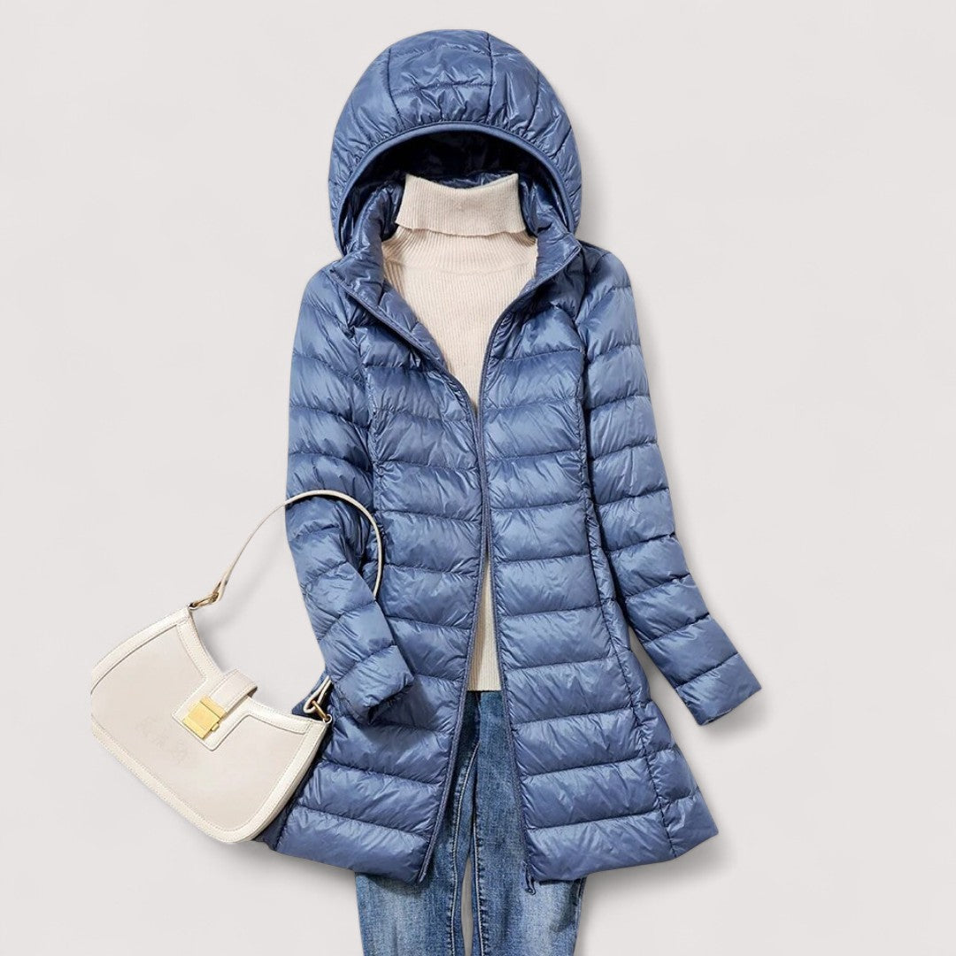 Damen Ultraleichte Herbstjacke mit Wetterschutz in Blau