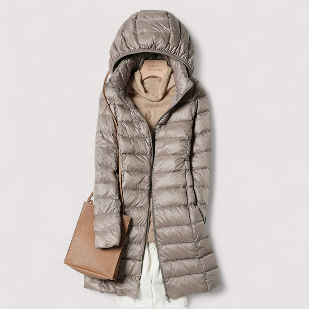 Damen Ultraleichte Herbstjacke mit Wetterschutz in Khaki