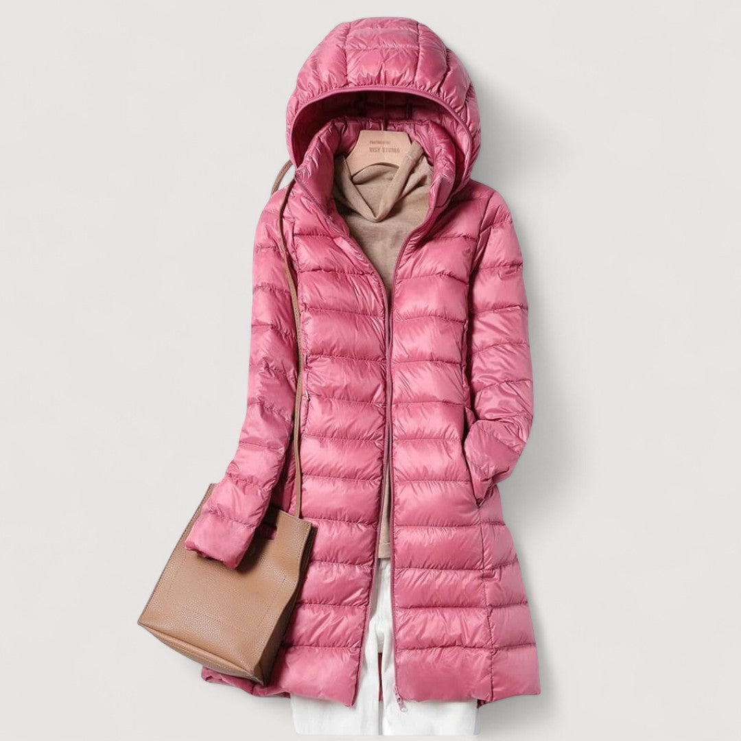 Damen Ultraleichte Herbstjacke mit Wetterschutz in Rosa