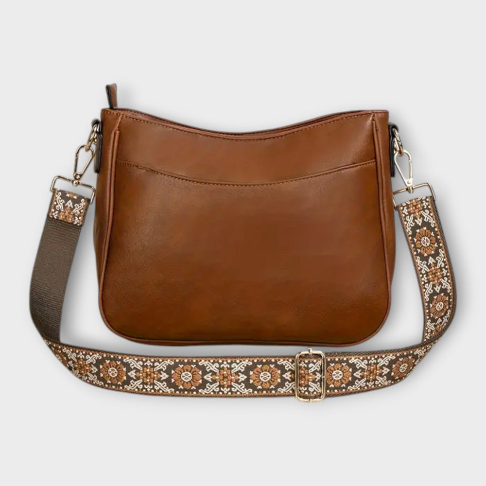 Damen Vegane Umhängetasche im Boho-Stil mit Statement-Riemen (2)