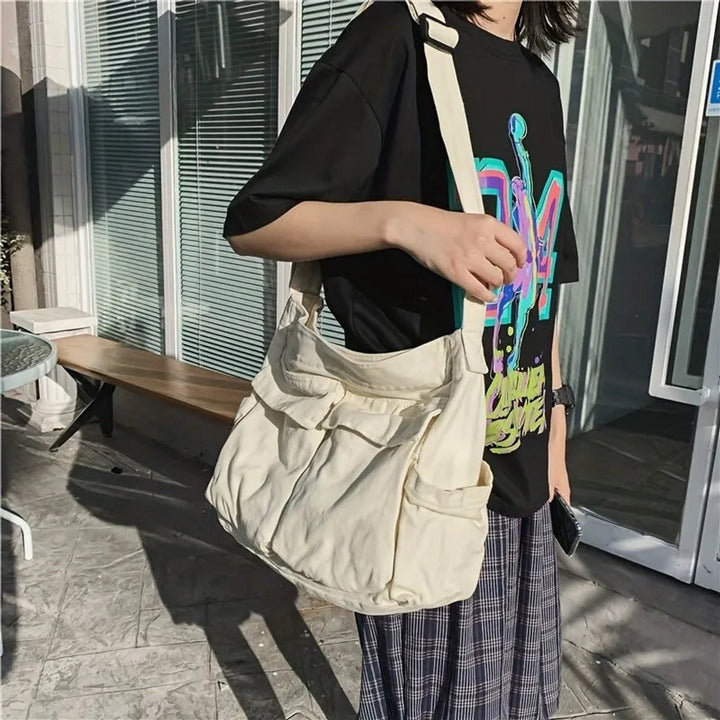 Damen Vintage Canvas Tasche für den Alltag (4)