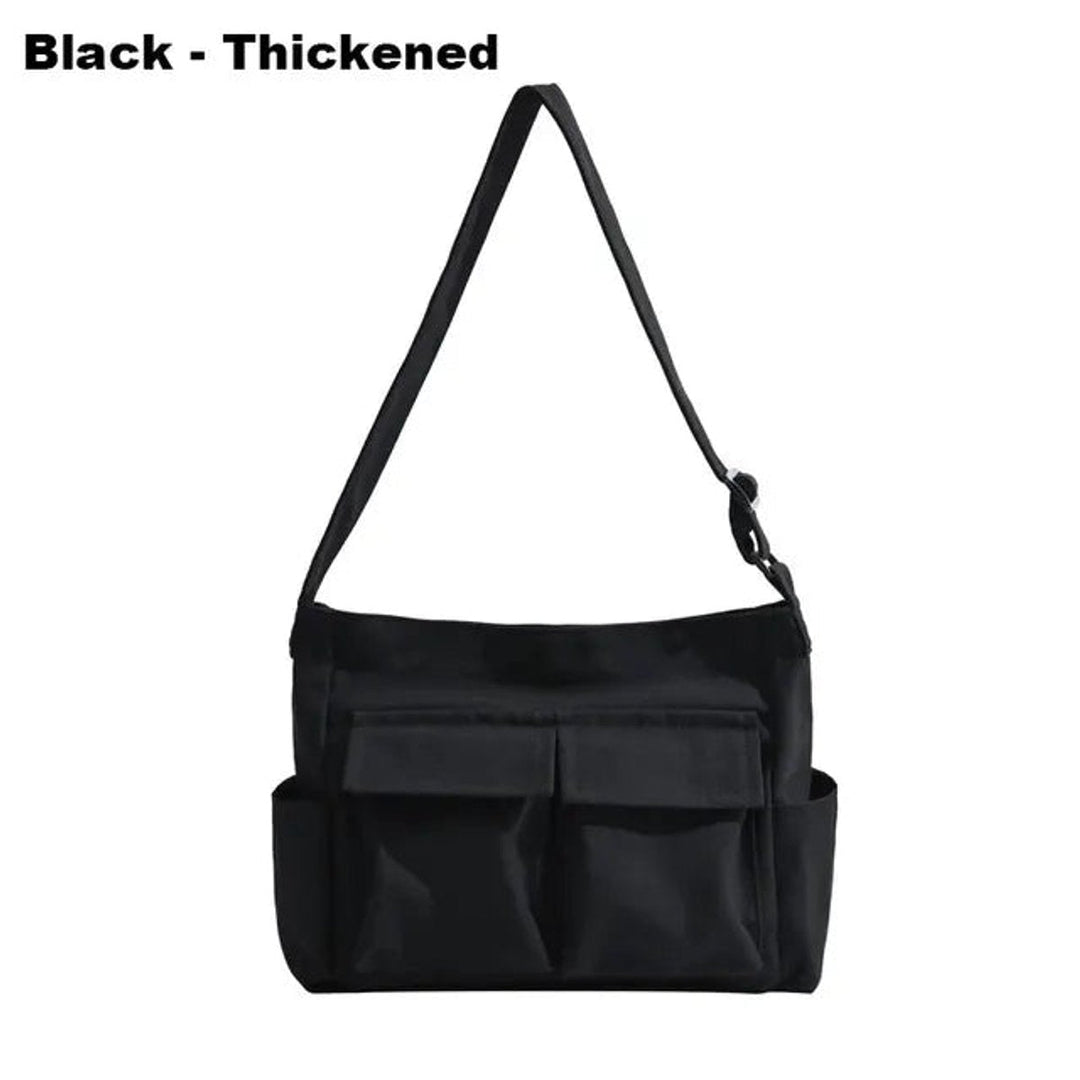 Damen Vintage Canvas Tasche für den Alltag in Thickened in Black