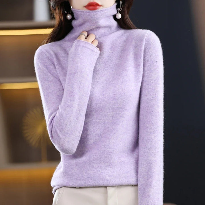 Damen Warmer Wollpullover für den Winter (4)