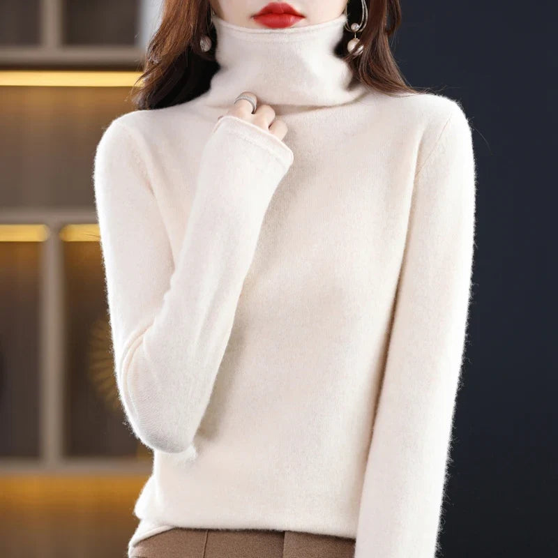Damen Warmer Wollpullover für den Winter (5)