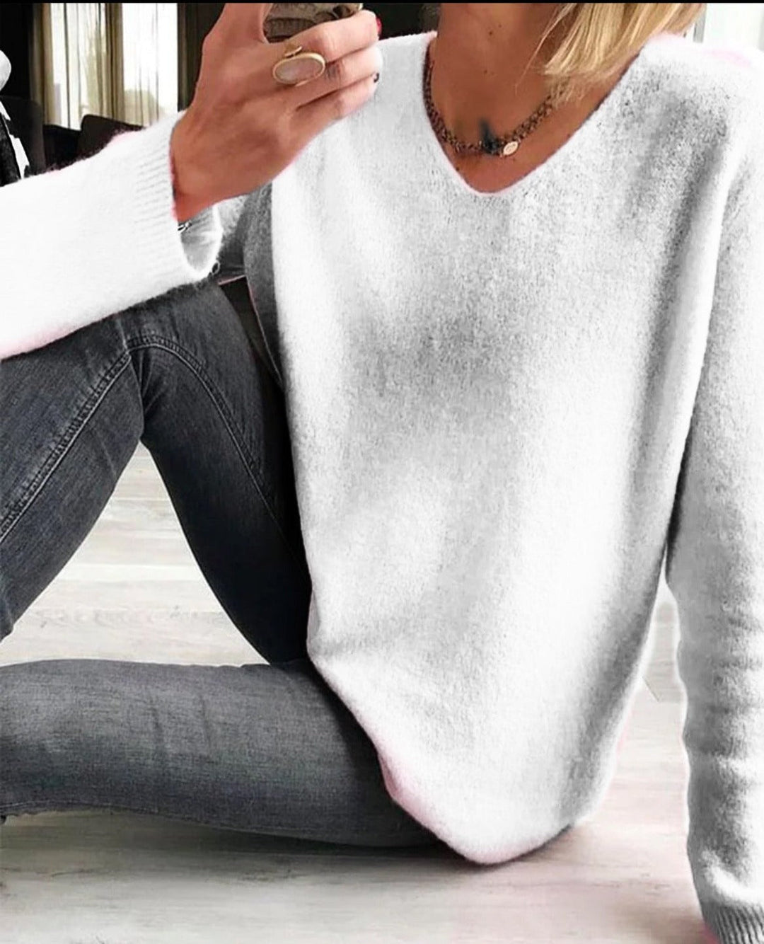 Damen Weiche Baumwoll-Strickjacke Casual (10)