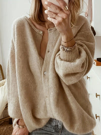 Nora | Damen Weiche Strick Winterjacke im Cardigan-Stil