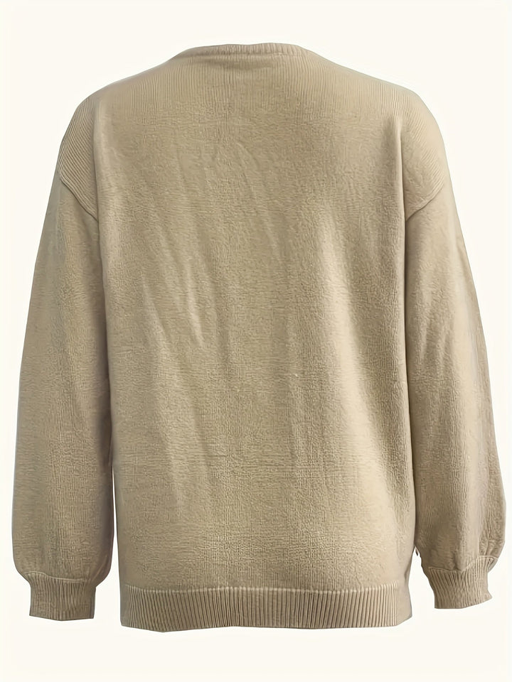 Damen Weiche Strick Winterjacke im Cardigan-Stil (2)
