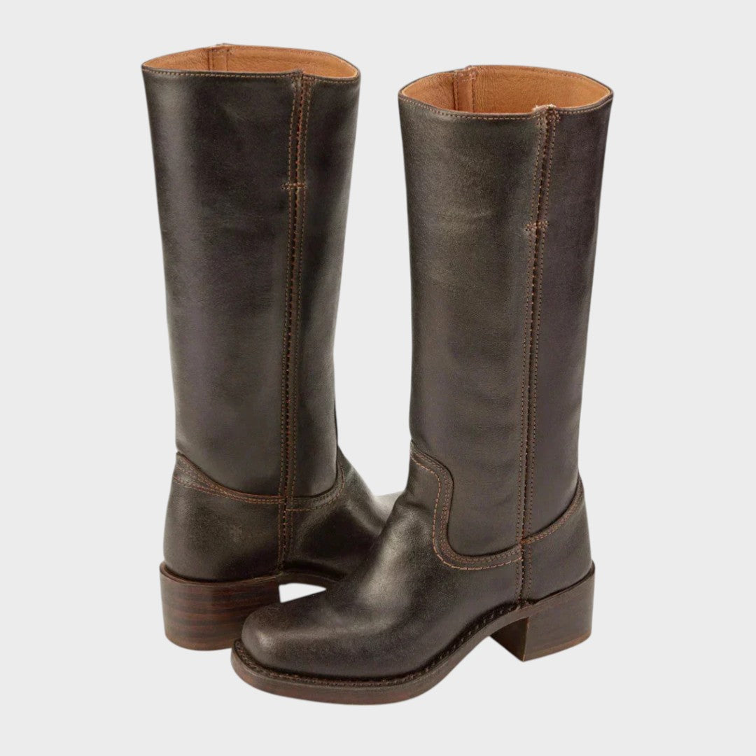 Damen Western-Stiefel für klassischen Stil in Dunkelbraun