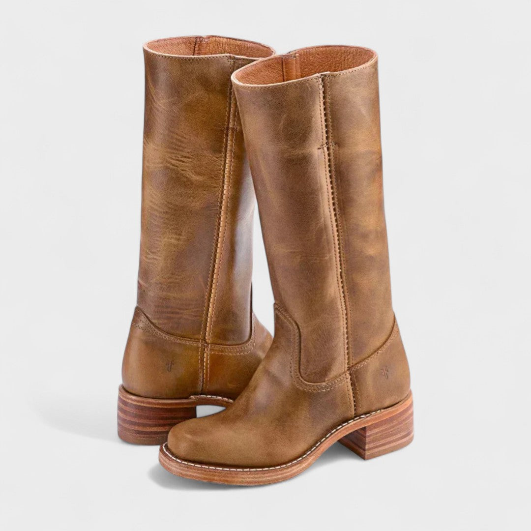 Damen Western-Stiefel für klassischen Stil in Hellbraun