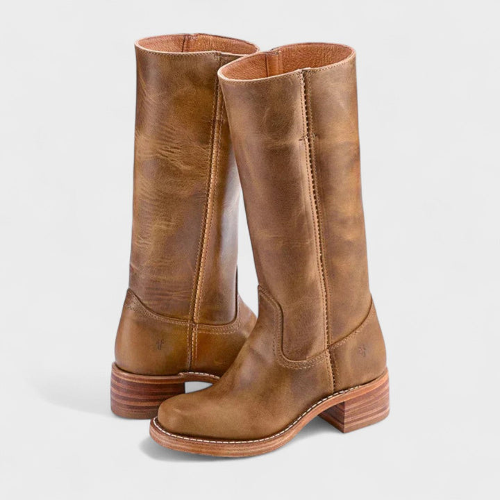 Damen Western-Stiefel für klassischen Stil in Hellbraun