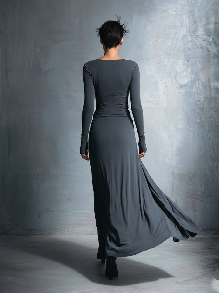Damen Wickel Maxikleid für Herbst Hochzeitsgäste (9)