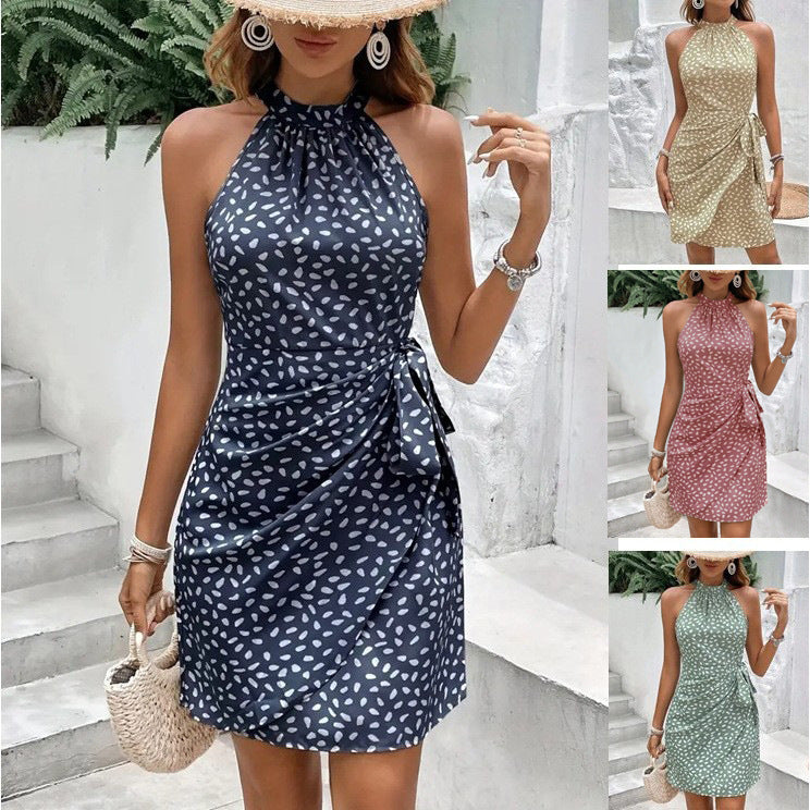 Damen Wickelkleid im Neckholder-Stil für den Sommer