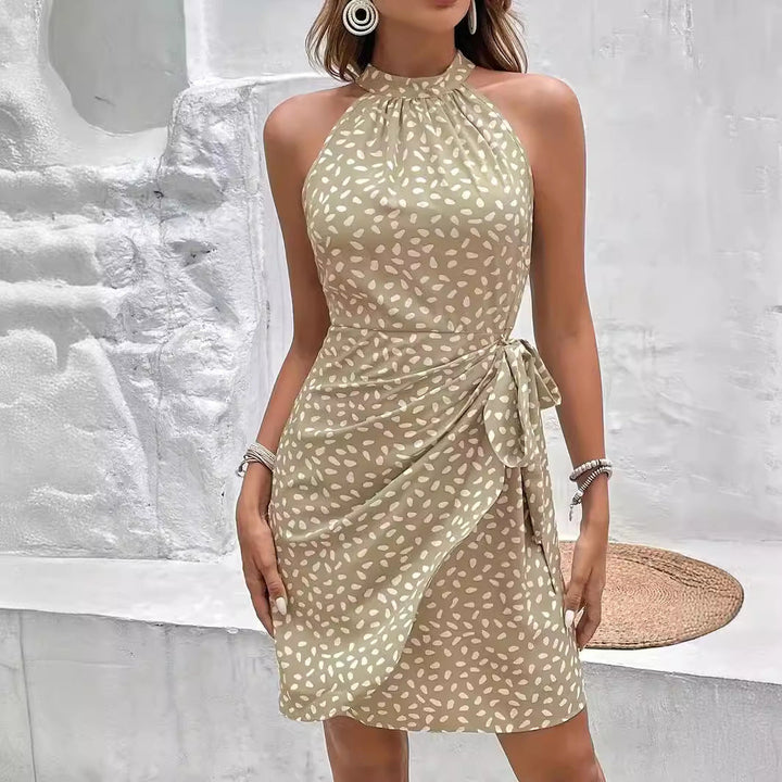 Damen Wickelkleid im Neckholder-Stil für den Sommer (5)