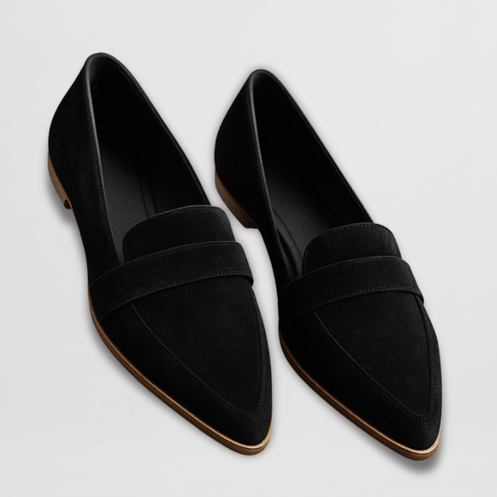 Damen Wildleder Loafer für den Sommer in Schwarz