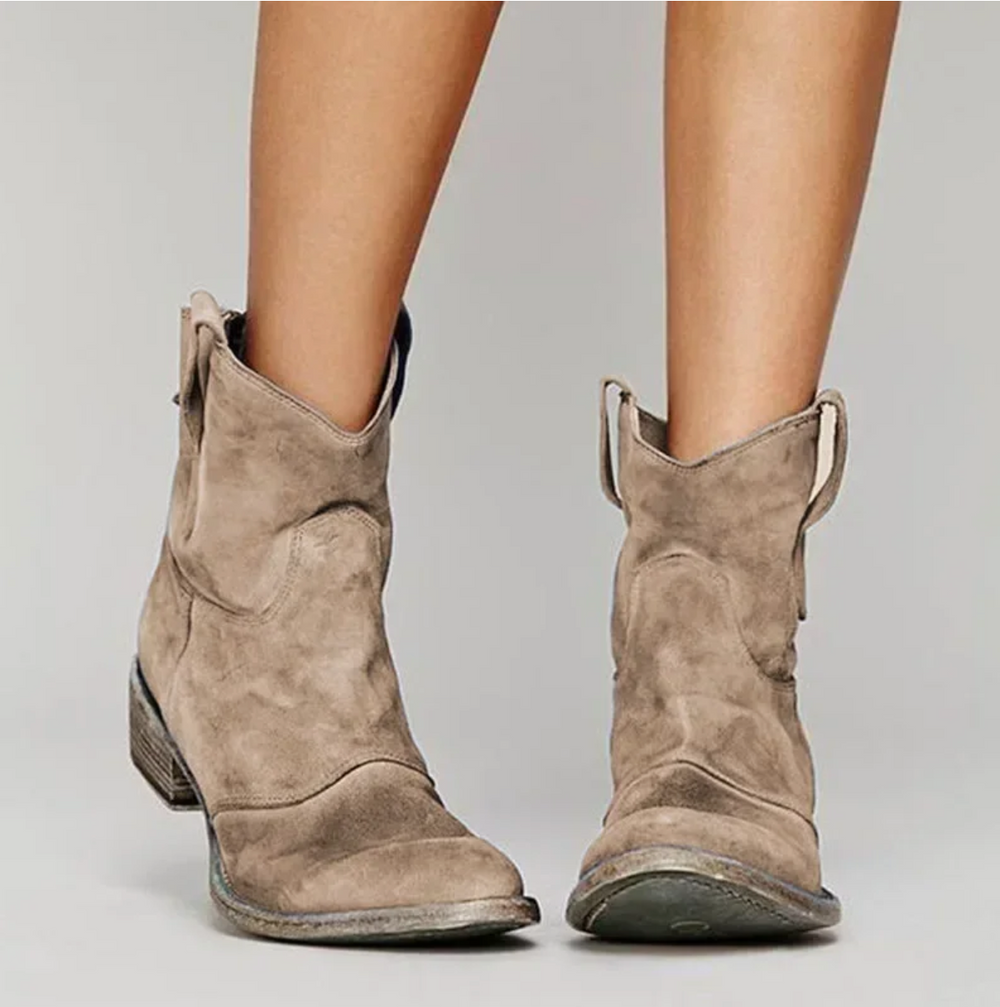 Damen Wildleder Westernstiefel für jeden Tag (2)