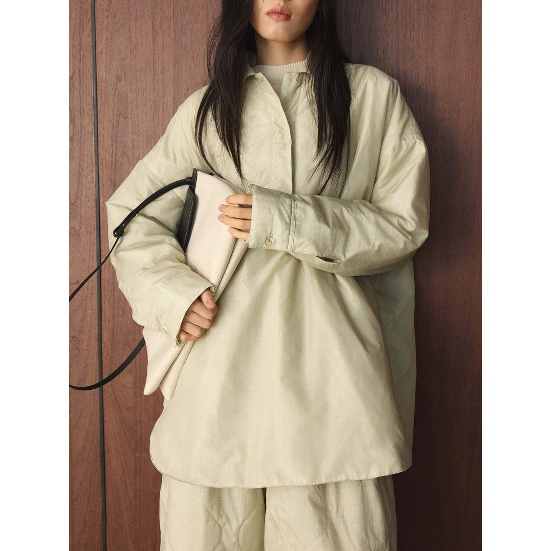 Damen Winterjacke aus Baumwolle mit Steppung in Helles Apricot
