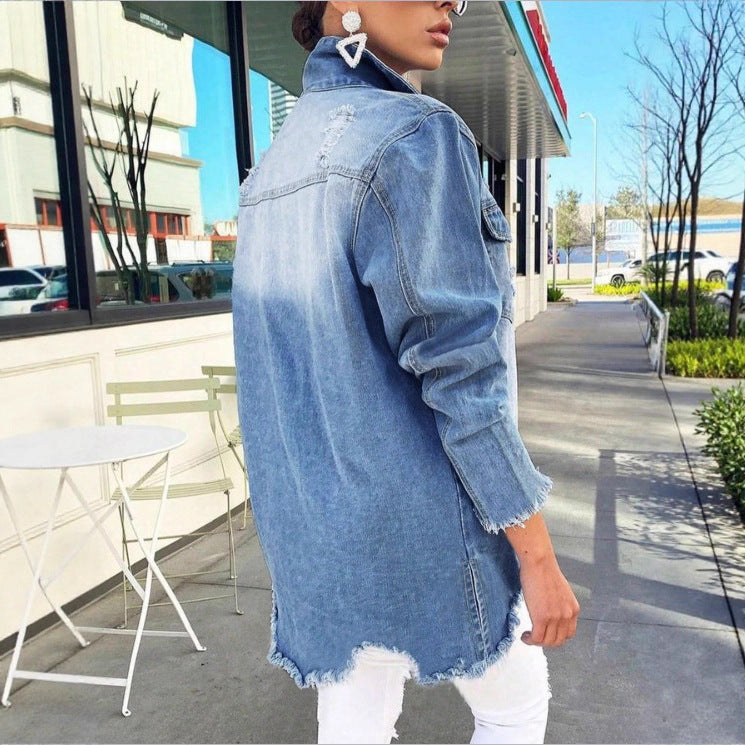 Damen Winterjacke aus Denim mit Destroyed-Details (4)