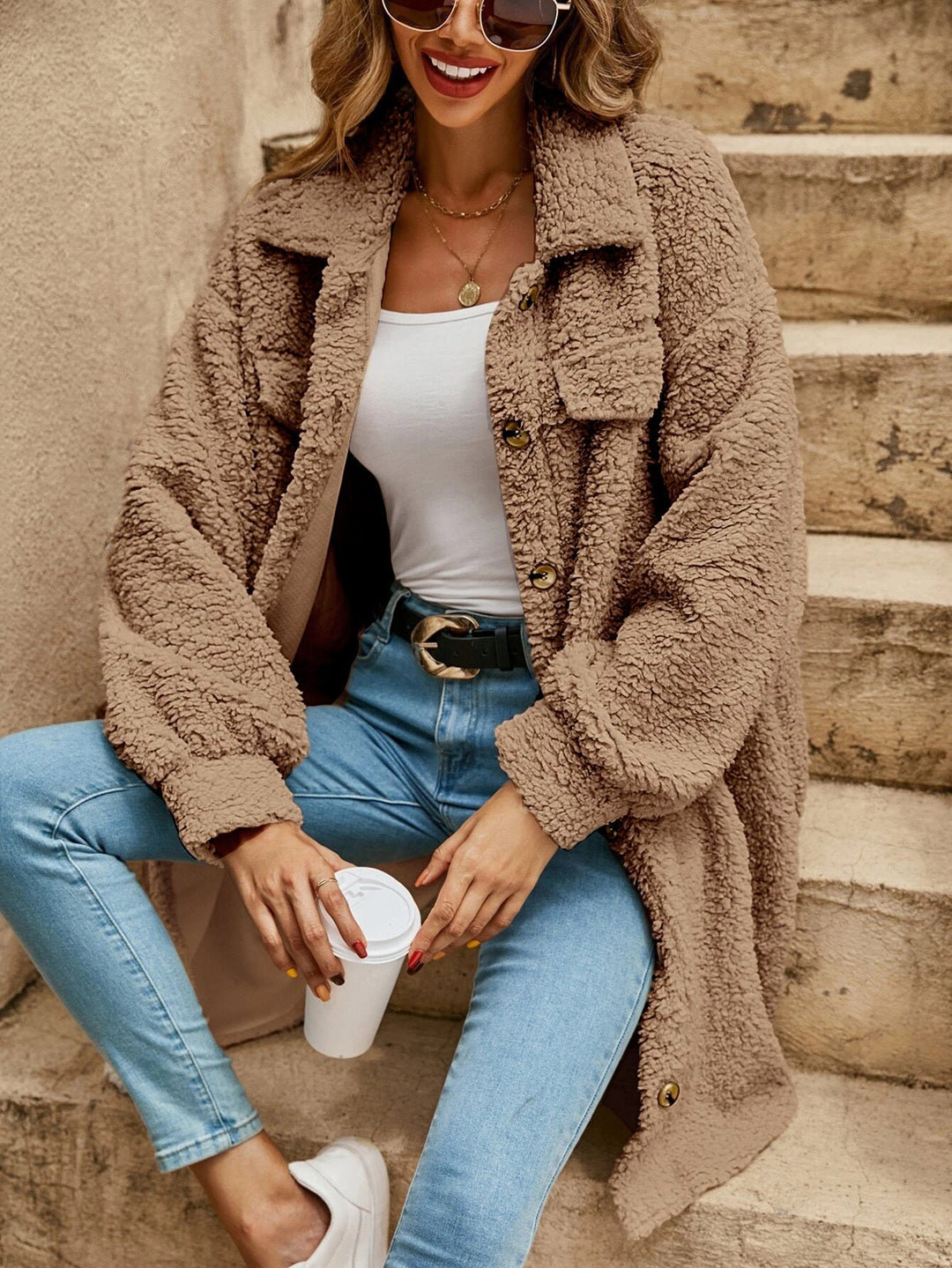 Damen Winterjacke aus Teddy zum Wohlfühlen (14)