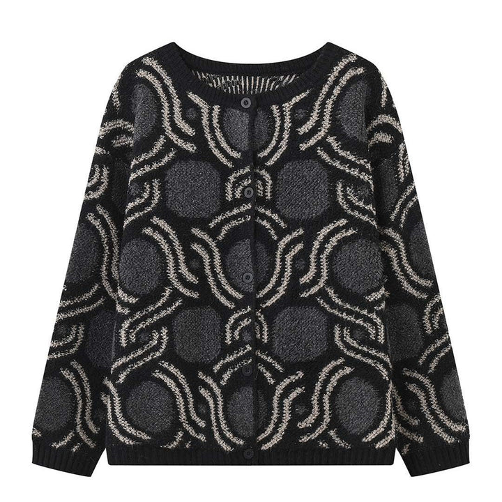 Damen Winterjacke Bouclé mit grafischem Muster (5)