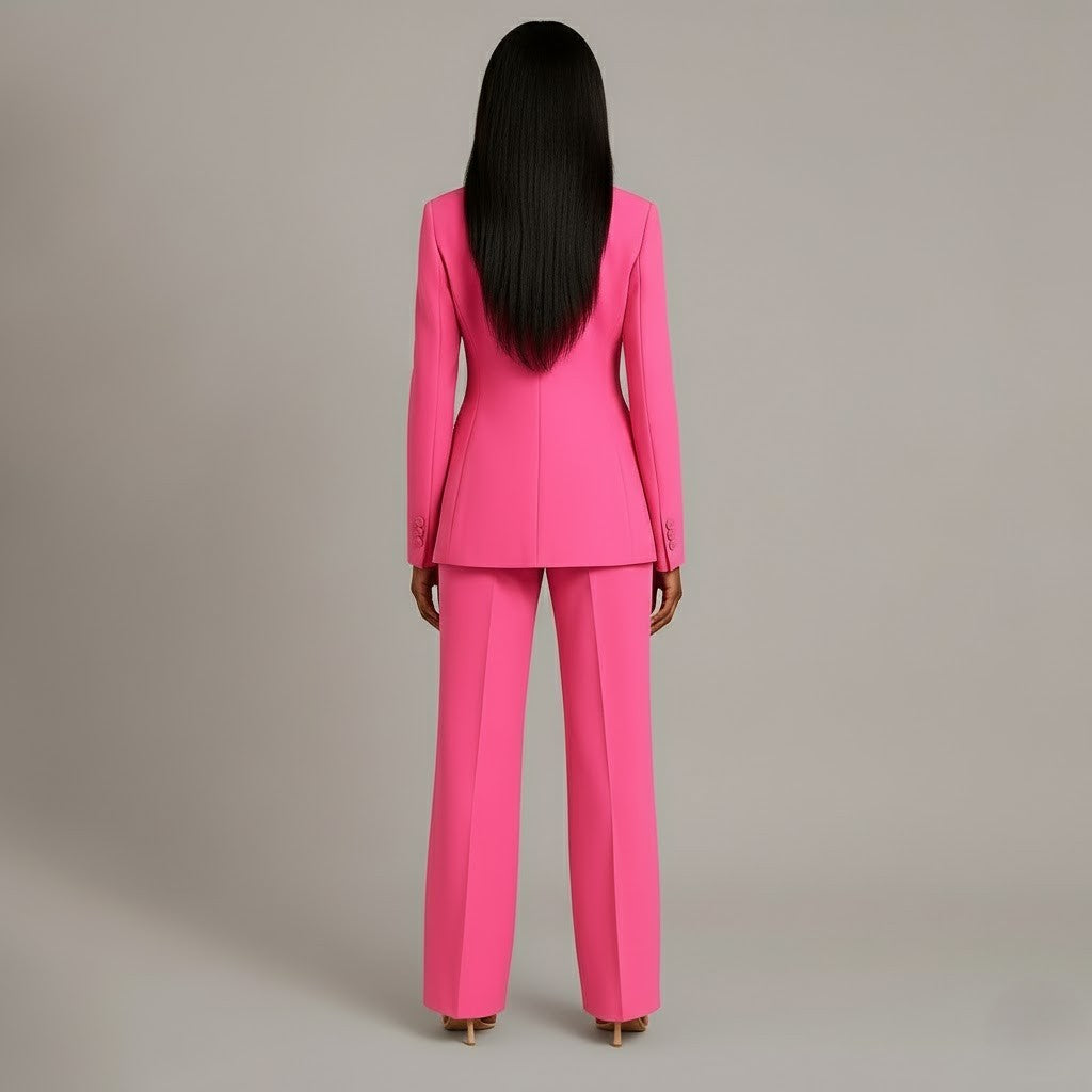 Damen Winterjacke elegant für Business in Rosa 3