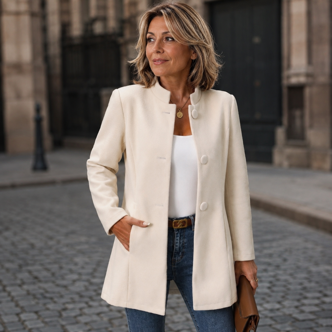 Damen Winterjacke für Büro und Alltag in Beige