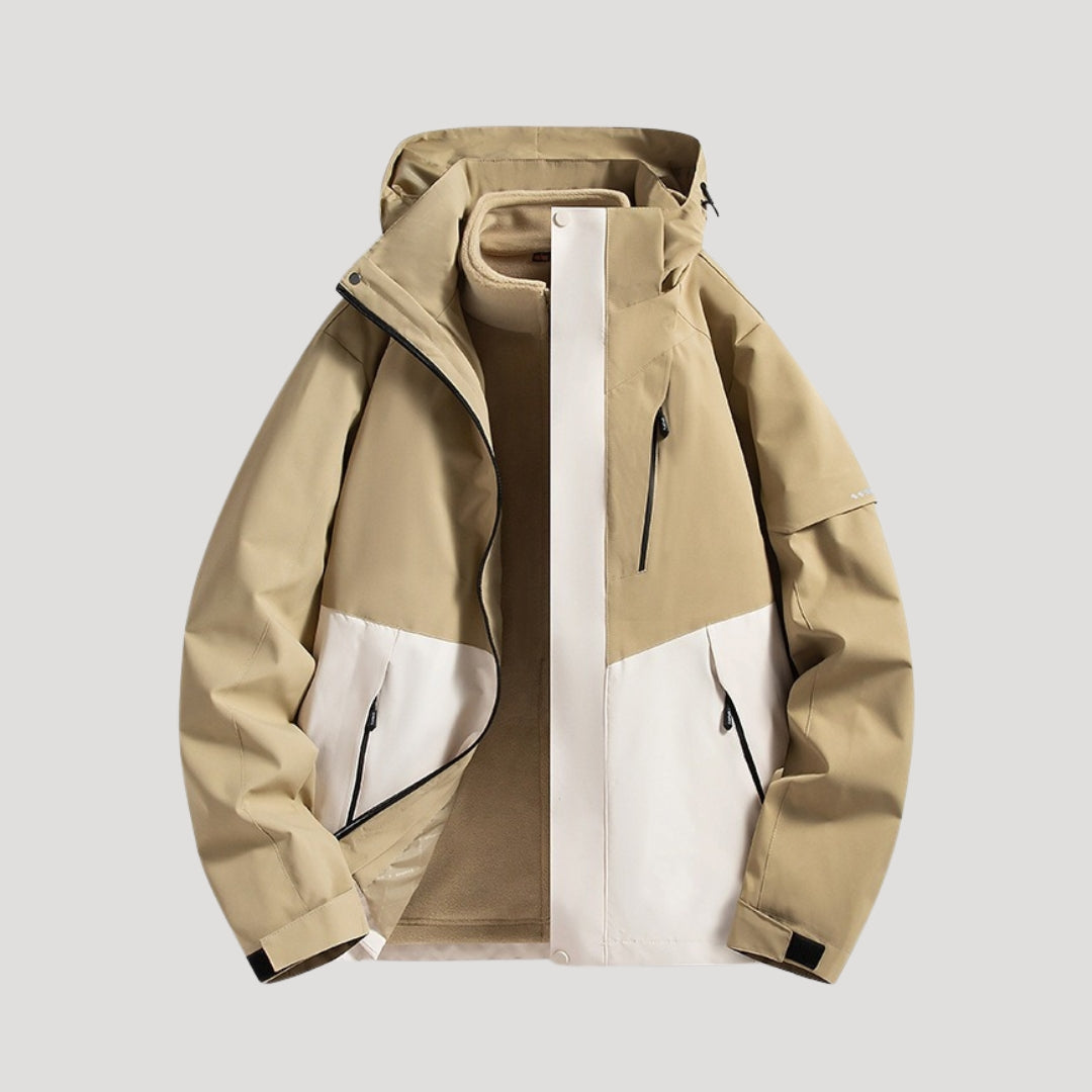Damen Winterjacke für Outdoor und Alltag in Beige