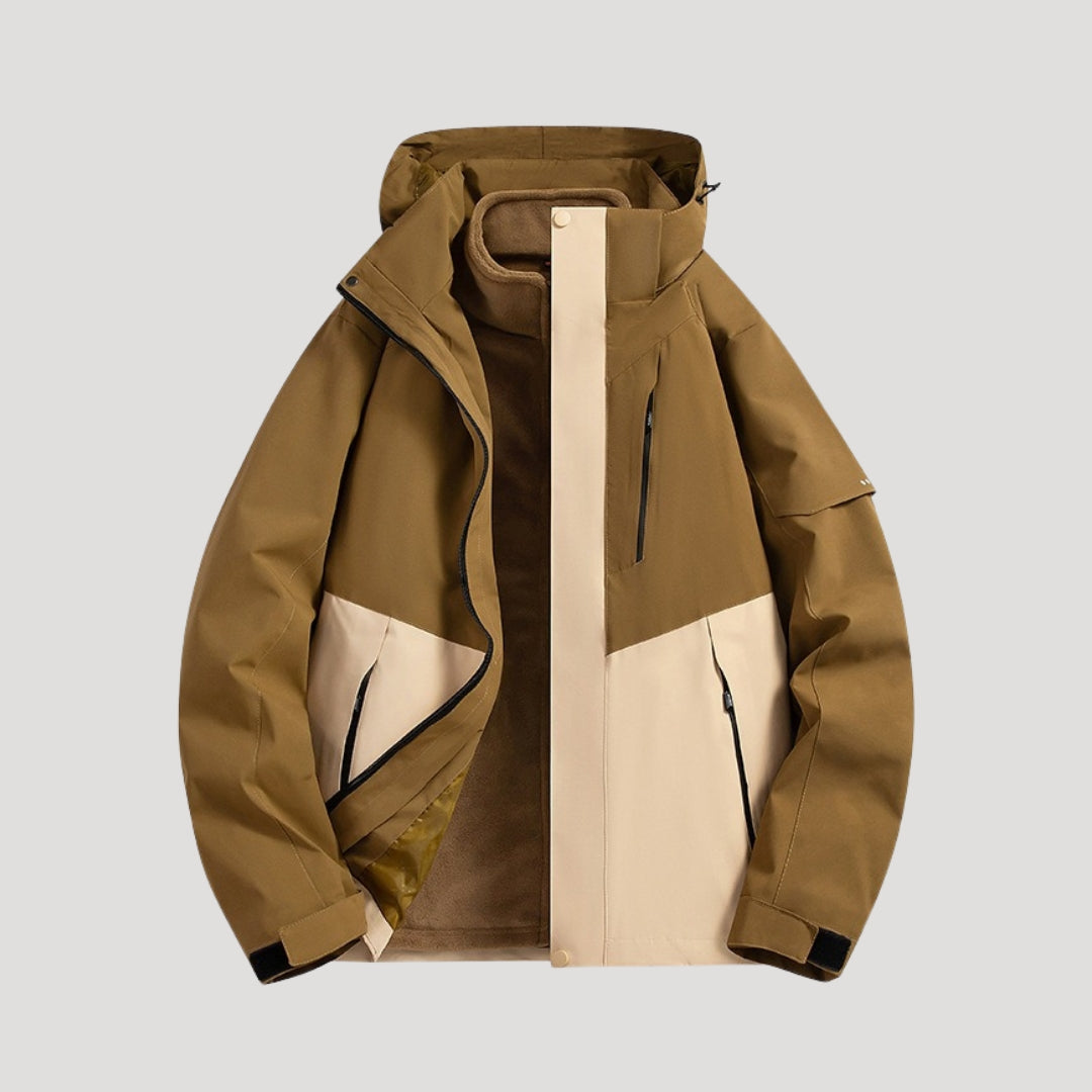 Damen Winterjacke für Outdoor und Alltag in Braun