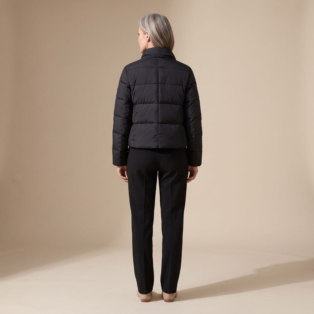 Damen Winterjacke Gesteppte Kurz für Alltag (10)